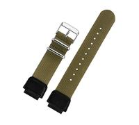NRERDMT Compatible avec la montre électronique for étudiant Casio 3299 AE-1200 1100 A158/159, bracelet en nylon résistant à l'usure, 18 mm, noir, vert armée(Military green)