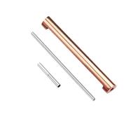 NRERDMT Compatible avec les bracelets de montre Omega Double Eagle, tête de section, manchon à rayures dorées, for hommes et femmes de 17 mm, 23 mm et 25 mm.(Rose Gold One Root,17mm)