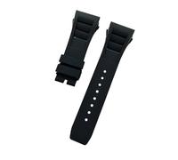NRERDMT Compatible avec les bracelets de montre Richard Mille RM055 et RM011, bracelet de montre en caoutchouc souple et confortable, à bouche convexe, 25 mm(Svart,25mm rose buckle)