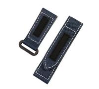 NRERDMT Compatible With Panerai Lumino PAM01118/PAM01661/PAM441 watchband Sticky carbon fiber check nylon Large dial men's Bracelet accessories(Blue black,24mm)