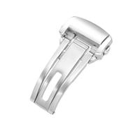 NRERDMT Fermoirs déployants en acier inoxydable compatibles avec la boucle de montre papillon réglable Longines de 18 mm Boucle en acier inoxydable massif 304L Papillon