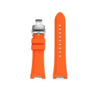 NRERDMT Kit de modification MTG-B3000, bracelet de montre en résine et silicone, compatible avec Casio MTG-B3000B, bracelet de montre en caoutchouc étanche, amovible et modifié.(Orange-silver-A)