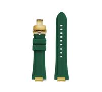 NRERDMT Kit de modification MTG-B3000, bracelet de montre en résine et silicone, compatible avec Casio MTG-B3000B, bracelet de montre en caoutchouc étanche, amovible et modifié.(Green-gold-A)