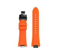 NRERDMT Kit de modification MTG-B3000, bracelet de montre en résine et silicone, compatible avec Casio MTG-B3000B, bracelet de montre en caoutchouc étanche, amovible et modifié.(Orange-black-A)