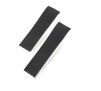NRERDMT Rubber Silicone Watch Strap Watchband Compatible With Longines Strap Compatible With Conquest HydroConquest L3.742 782 Series 21mm(Black-No buckle)