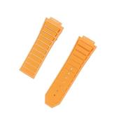 NRERDMT Watch Accessories Men's Rubber Strap Compatible With Series Sports Strap 19mm*29mm Women's Silicone Rubber Strap Folding Buckle 24mm(Orange,NO BUCKLE_29-19MM)