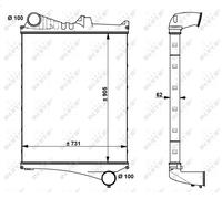 NRF 30225 Intercooler, échangeur pour VOLVO