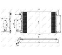 NRF 35973 Condenseur de Climatisation pour NISSAN Aluminium avec Joint