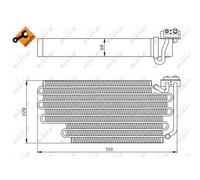 NRF 36108 Évaporateur Climatisation Aluminium Sans Soupape D'Expansion