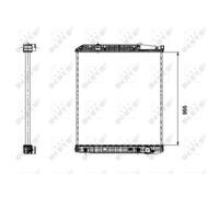 NRF Radiateur refroidissement moteur 509577 Aluminium sans cadre pour Mercedes Actros 1996-2002