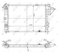 NRF 513508A Radiateur du moteur