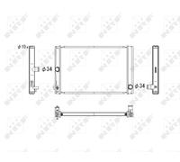 NRF 53764 Radiateur, refroidissement du moteur pour TOYOTA