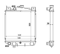 NRF 53881 Radiateur, refroidissement du moteur pour SUZUKI