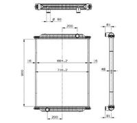NRF 549700 Radiateur Refroidissement Moteur Aluminium Plastique Sans Cadre