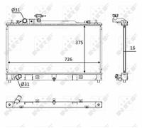 NRF 58393 Radiateur, refroidissement du moteur pour MAZDA