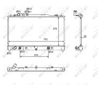 NRF 58561 Radiateur du moteur