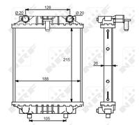 NRF 59125 Radiateur du moteur