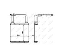 NRF Radiateur de chauffage 54273 pour Mercedes‑Benz Classe E (W211)
