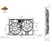 Ventilateur, refroidissement moteur NRF 470074