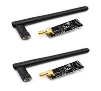 NRF24L01+P LNA Module émetteur-récepteur sans fil 2,4 GHz avec SMA | Lot de 2 modules émetteur-récepteur pour Arduino Raspberry Pi DIY Projets 1100 m