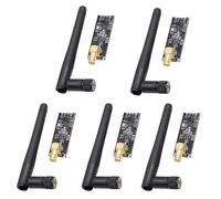 NRF24L01 + PA + LNA Module émetteur-récepteur sans fil RF avec antenne SMA 2,4 G 1100 m Compatible avec Arduino (5 pièces)