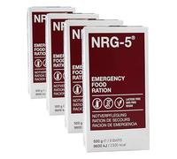 NRG-5 Emergency Food Ration | 2300 kcal Nourriture d'urgence | Longue Conservation | pour Le Trekking, la randonnée, l'alpinisme et en Cas d'urgence (Lot de 4)