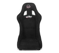 NRG Innovations NRG-FRP-303BK-ULTRA Siège de course universel à dossier fixe avec adaptateurs de montage latéral pour harnais 6 points, taille M, noir