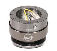 NRG Innovations NRG-SRK-200GM Adaptateur de volant Gen 2.0 à dégagement rapide à 6 trous avec boulons de montage, corps anthracite/anneau chromé titane
