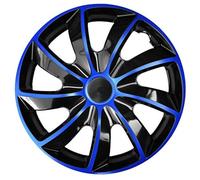 NRM - Ensemble de 4 enjoliveurs en ABS plastique Noir/Bleu 13" à enclipser