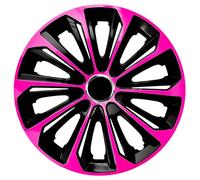 NRM Extra Strong Enjoliveur universel 1 x Coque de roue 1x pièce en plastique de haute qualité (Rose/Noir, 38,1 cm)