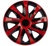 NRM ko239 Enjoliveur Draco CS, Noir/Rouge, 15 ", Lot de 4