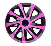 NRM kO244 enjoliveur Draco CS-Noir/Rose-Taille 16, Set de 4