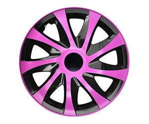 NRM kO244 enjoliveur Draco CS-Noir/Rose-Taille 16, Set de 4