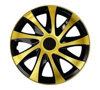 NRM Lot de 4 enjoliveurs Draco Noir/doré 14"