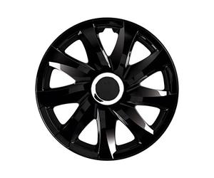 NRM Lot de 4 enjoliveurs universels Drift Noir 14"