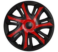 Lot de 4 Enjoliveurs Universels 15" NRM N-Power Rouge Noir