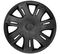 NRM N-Power Lot de 4 enjoliveurs pour jantes en acier - Convient pour la plupart des marques et jantes en plastique ABS (noir mat, 16")