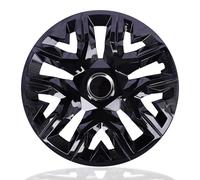 NRM Perfecto Black Lot de 4 enjoliveurs 38 cm pour jantes en acier | 15″ Enjoliveurs 4 pièces Noir