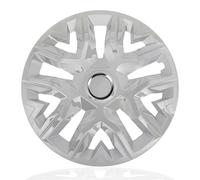 NRM Perfecto Silver Lot de 4 enjoliveurs 15" pour jantes en acier | 15" Argenté