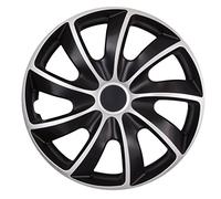 NRM QUAD 13 BI Enjoliveur de roue, 13" (4 pièces), Bicolor Schwarz/Silber
