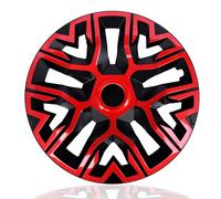 NRM The Best Bicolor Red/Black Lot de 4 enjoliveurs 16" pour jantes en acier - Rouge/noir