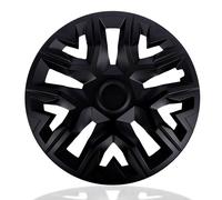 NRM The Best Black - Lot de 4 enjoliveurs pour jantes en acier - Noir mat