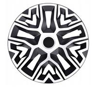 NRM The Best Bicolor White/Black Lot de 4 enjoliveurs 15" pour jantes en acier - Blanc/noir