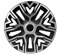NRM The Best Silver/Black - Lot de 4 enjoliveurs pour jantes en acier, 14", couleur: Argent/Noir