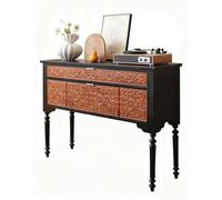 NRNQMTFZ Console étroite en Bois Massif avec Rangement,Table d'appoint d'entrée avec tiroirs,Tables de mobilier décoratif Traditionnel Vintage pour Salon, entrée et Couloir