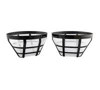 NRP Lot de 2 filtres à café de rechange en maille de nylon n°2 pour cafetière Gevi Oster, Krups et plus encore | Lot de 2 filtres en forme de cône avec bord rond (compatible uniquement avec les