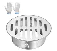 NRQCJM Couvercle de Drain de Sol Grille de Drainage Extérieur Clip in Filtre en Acier Inoxydable Anti Obstruction pour Salle de Bain Cuisine sous-Sol Cour Tuyau Toit Balcon(32mm/1.3")