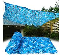 NRQCJM Filet De Camouflage Léger 2x8m 3x4m 3x7m 4x4m 4x8m 5x7m Filet De Protection Solaire Bleu pour Décorations, Chasse, Camping, Tir, Bâche De Voiture, Camping Filet D'ombrage (Size : 3x4m)