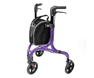 NRS Healthcare Freestyle P64077 Déambulateur à 3 roues, ultra léger, 5 kg, violet, taille M