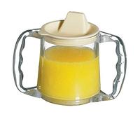 Nrs Healthcare Gobelet en Plastique Équipé de 2 Poignées et d'Un Couvercle avec Bec